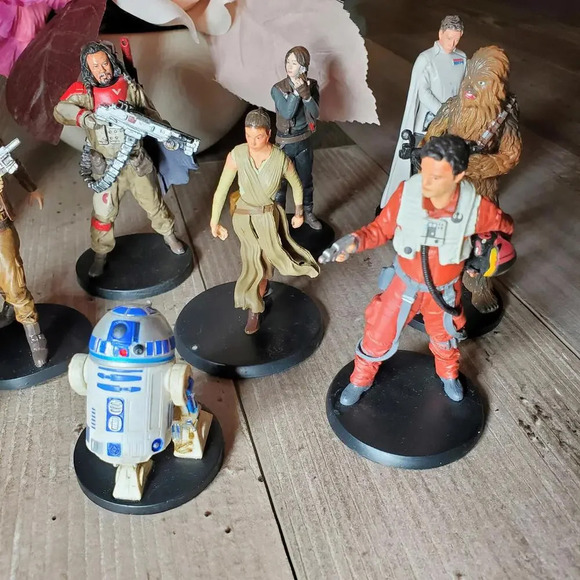 Disney Star Wars Figures Figurines Cake Topper Bundle 11 Pieces EUC - Picture 10 of 16